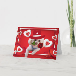 Pensando Em Seu Cartão De Saudação De Poodle