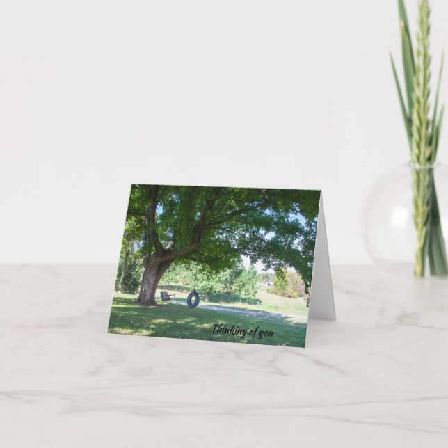 Pensando em seu cartão de saudação pacífico (Frente)