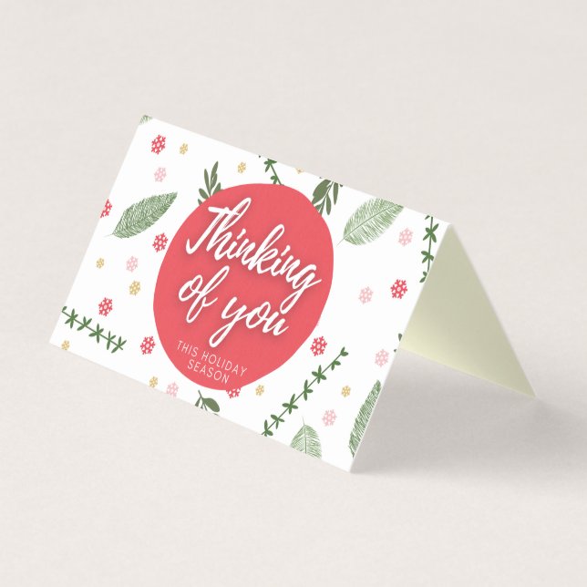 Pensando Em Seus Cartões de natal De 25 Embalagens (Frente)