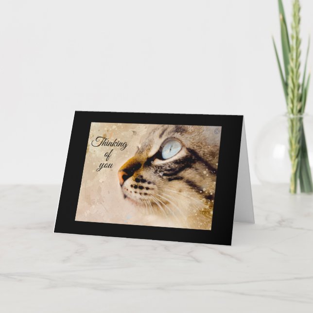 Pensando em Você do Gato Cartão de Boas-Vindas (Frente)