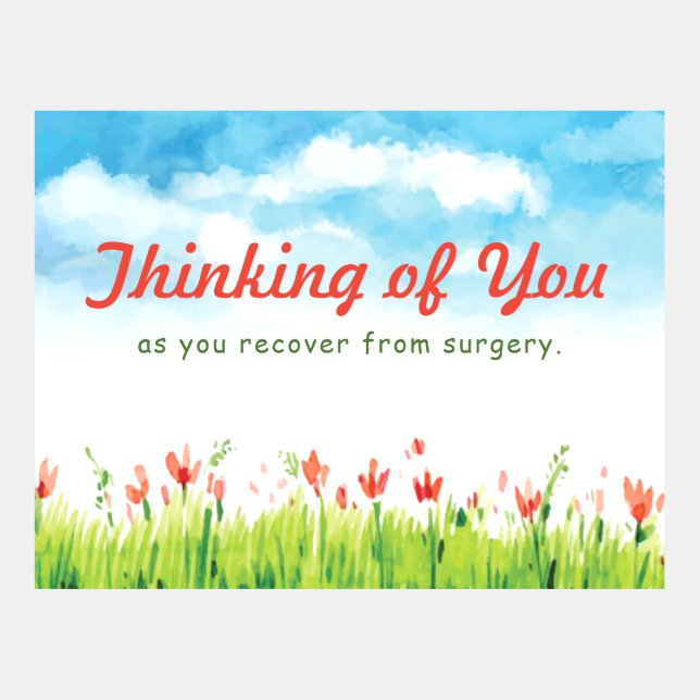 Pensando em você enquanto recupera o cartão postal (Frente)