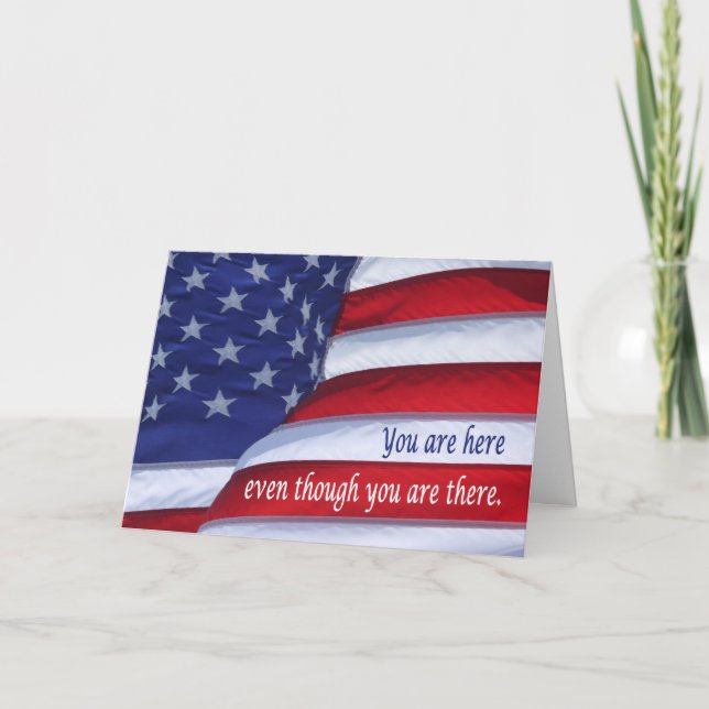 Pensando no seu cartão de saudação de soldado (Frente)