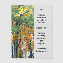 Pensando no seu cartão de saudação magnético