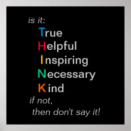 PENSE - antes de falar - poster