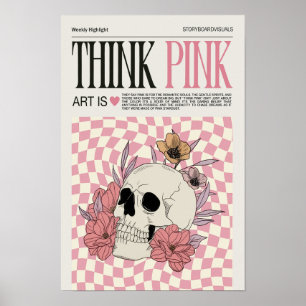 Pense em Poster de tendências de arte em parede ro