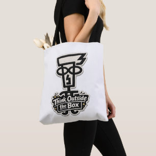 💡 Pense Fora da Caixa – Bolsa Tote de Citação Cri