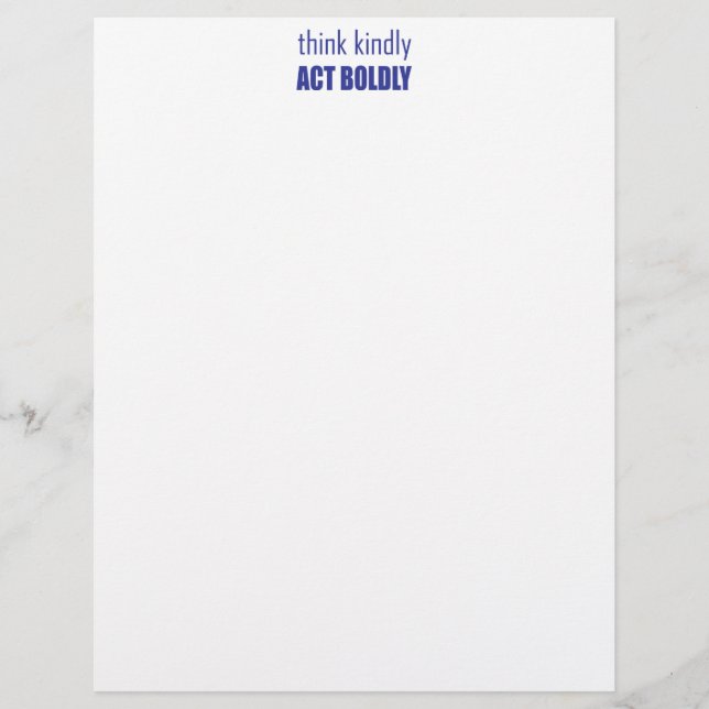 Pense gentilmente, Atue Bolichosamente (Frente)