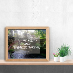 Pense hoje e fale amanhã poster