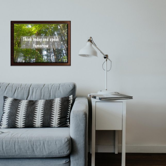 Pense hoje em dia no poster do provérbio Inspirado (Criador carregado)