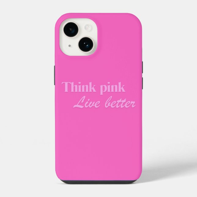 Pense na capas de iphone rosa (Verso)