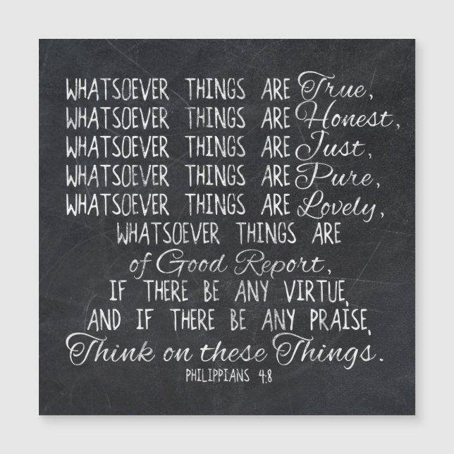 Pense na escritura cristã da bíblia destas coisas (Frente)