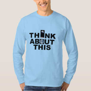PENSE NA longa camisa de manga deste homem