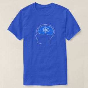 pense na neve! e camiseta de esqui
