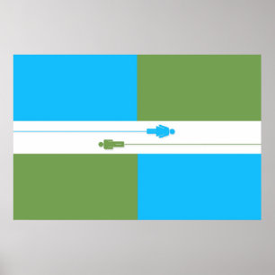 Pense o poster ateu da bandeira