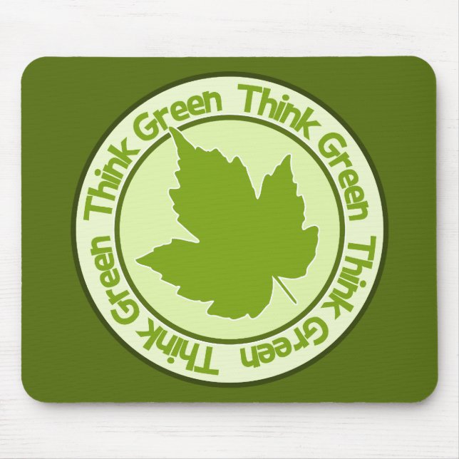 Pense verde mousepad (Frente)