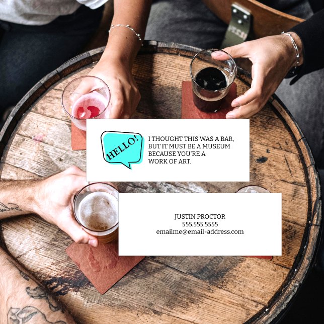 Pensei Que Era Um Cartão De Chamada De Namorando D (Hello! single and dating calling card.)