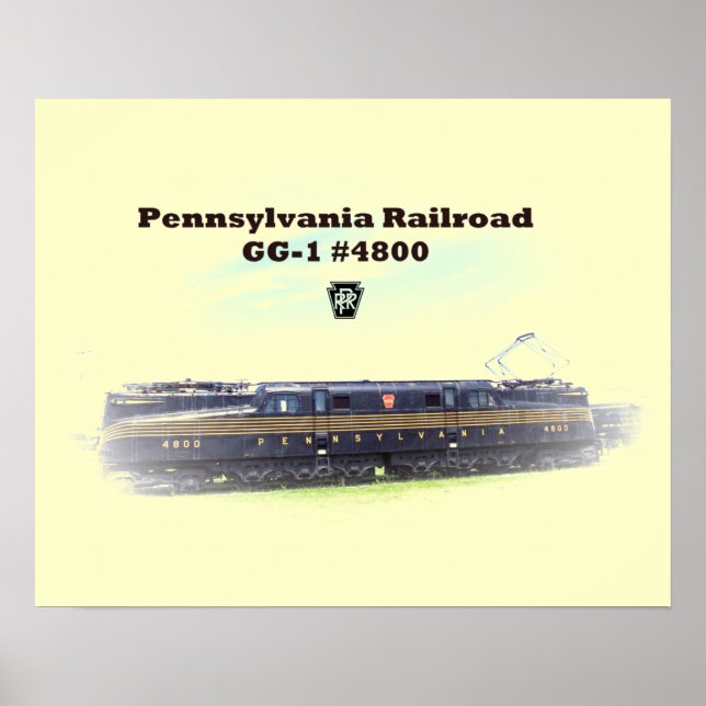 Pensilvânia Railroad GG1 #4800 Side View Poster 2 (Frente)