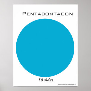 Pentacontágono Poster de polígono