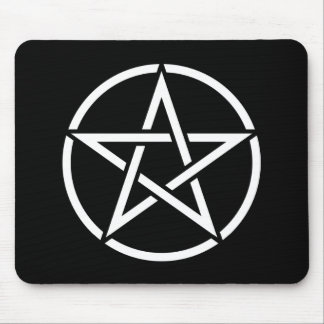 Pentagram branco Mousepad
