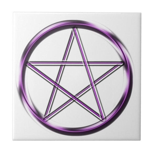 Pentagram roxo no branco (Frente)