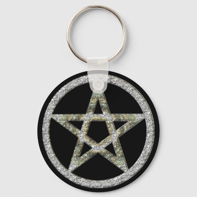 Pentagram Unisex Wicca Chaveiro de magia (Frente)