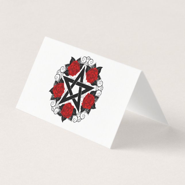 Pentagrama com Rosas vermelhas (Frente)