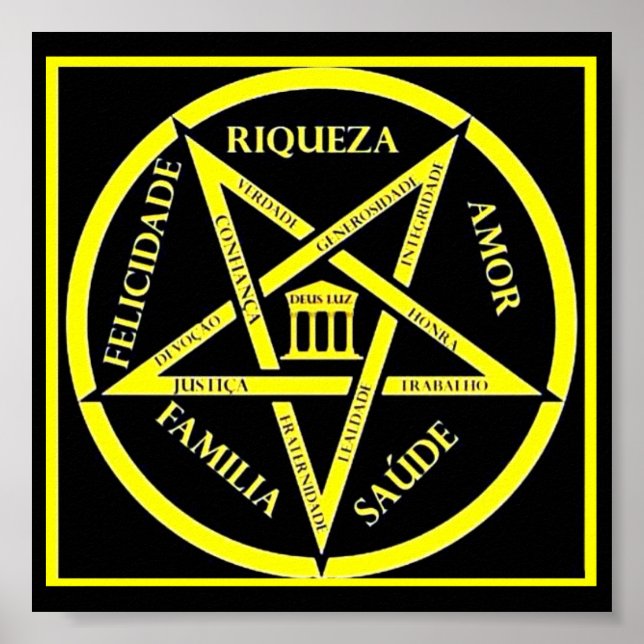 Pentagrama Invertido Papel Poster Especial (Fosco) (Frente)