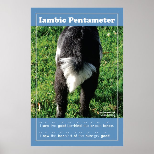 Pentâmetro Iâmbico Poster de 24" x 36" (Frente)