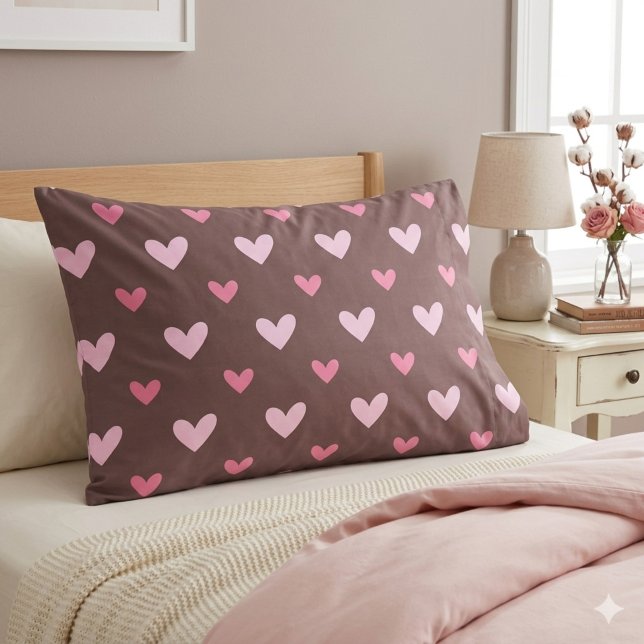 Penteado de Cama Weetheart – Corações Rosa e Bege (Criador carregado)