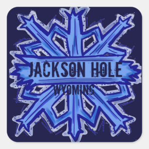 Pentes adesivos para flocos de neve Jackson Hole W
