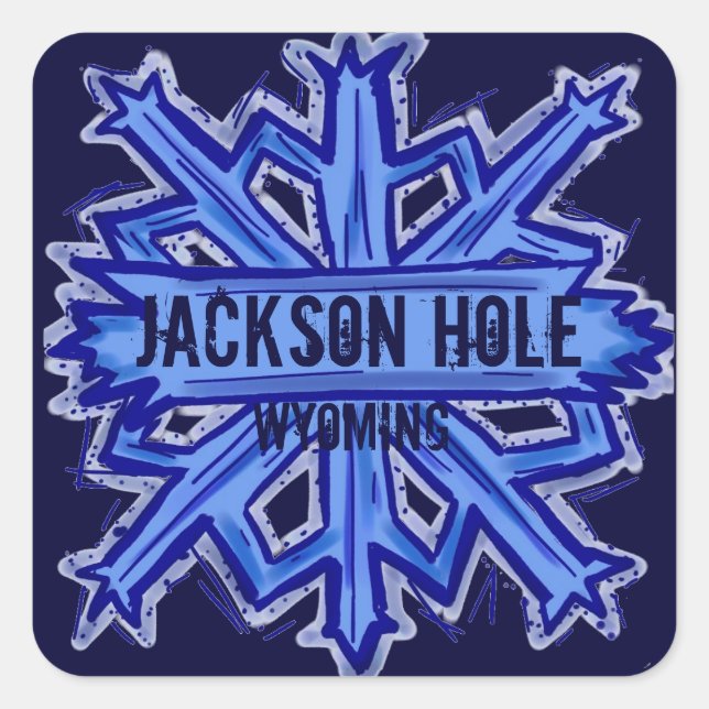 Pentes adesivos para flocos de neve Jackson Hole W (Frente)