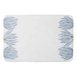 Pentes de giz azul em uma tapete de banho