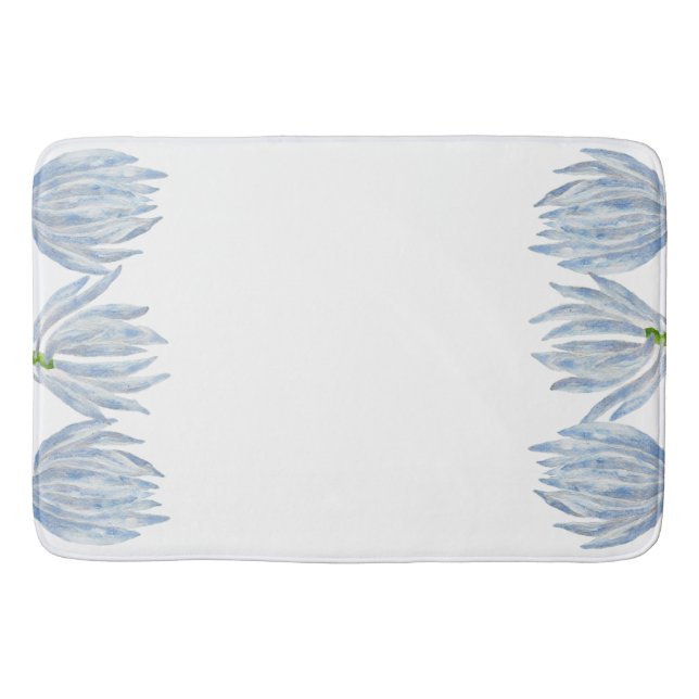 Pentes de giz azul em uma tapete de banho (Frente)