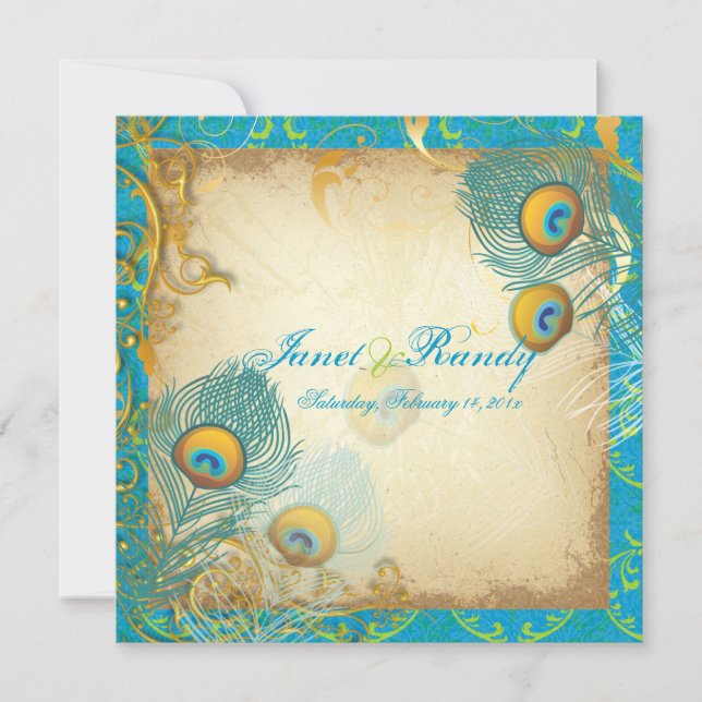 penugem de pavão PixDezines/aqua/azul turquesa (Frente)