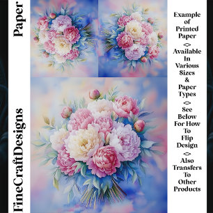 Peões de Aquarela Romântica Moles Papel de Artesan