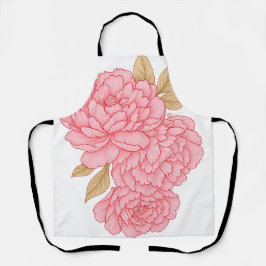 Peões Elegantes - Ilustração Floral Rosa Mole