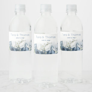 Peões em cascata Etiqueta de Garrafa de Água de Ca