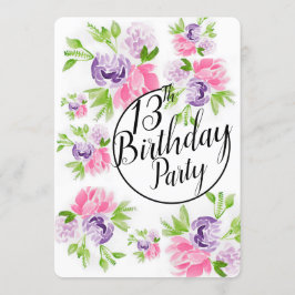 Peoney Cluster 13 Birthday convite