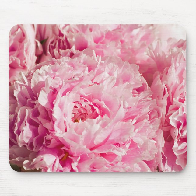 Peônia cor-de-rosa Mousepad (Frente)