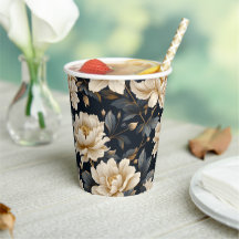 Peônia Floral Creme Moderna Elegante