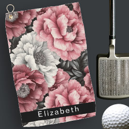 Peônia Personalizada Rosa e Branco Bonito