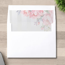 Peônia Rosa e Casamento Floral Listrado de Cinza S