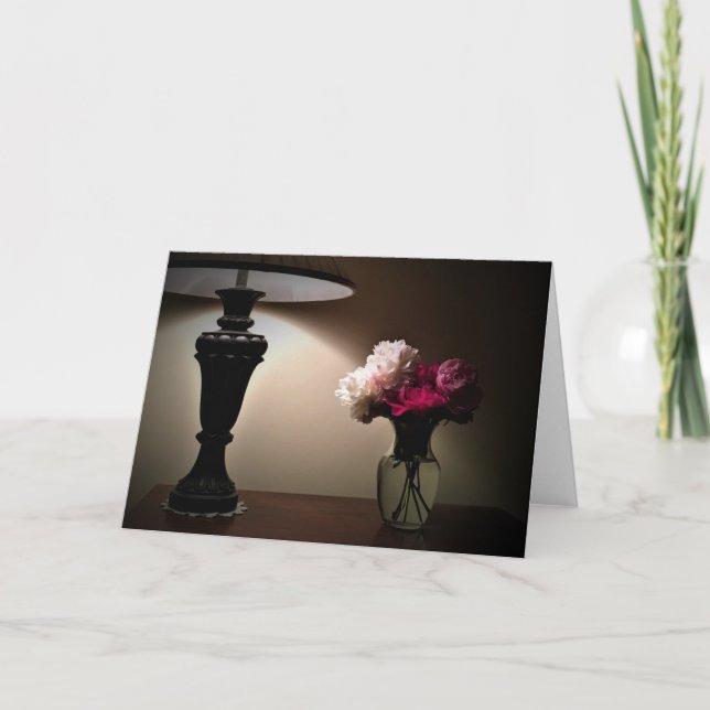 Peônias, cartão (Frente)