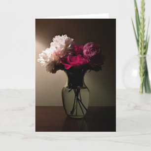 Peônias, cartão