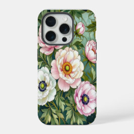 Peônias chic anemones efeito de vidro temperado