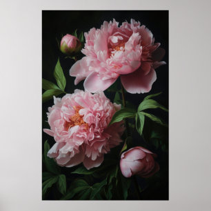Peônias cor-de-rosa Impressão