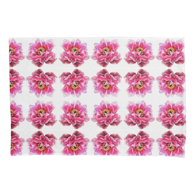Peônias cor-de-rosa travesseiro (Frente)