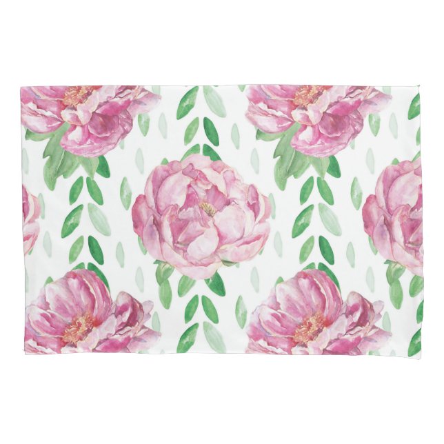 Peônias de aquarela rosa (Frente)
