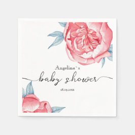 Peônias de guardanapos de papel chá de fraldas