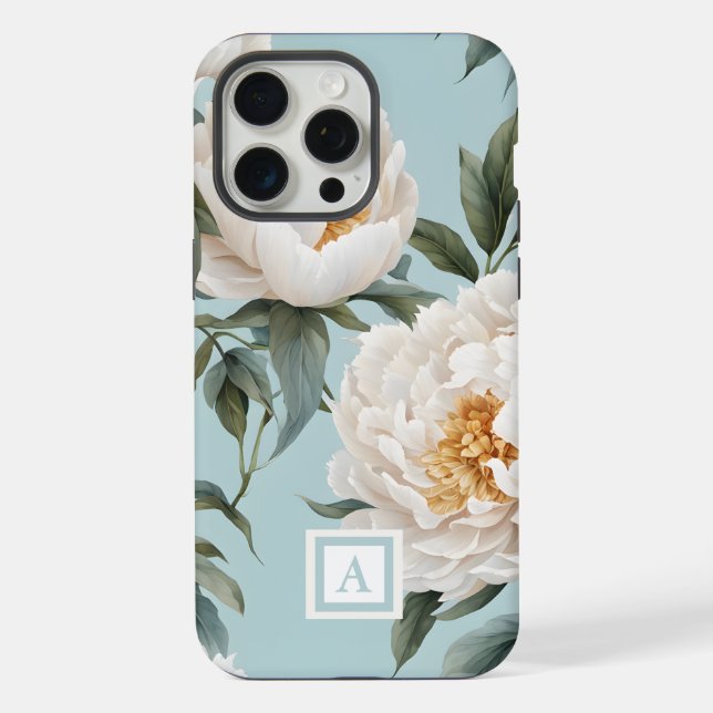 Peônias Monogramadas em Flor  (Verso)